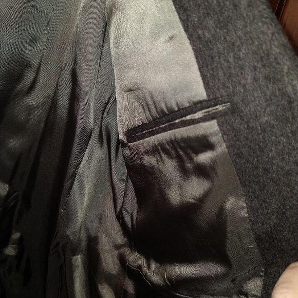 Wool dark gray blazer / suit coat - Picture 4 of 11